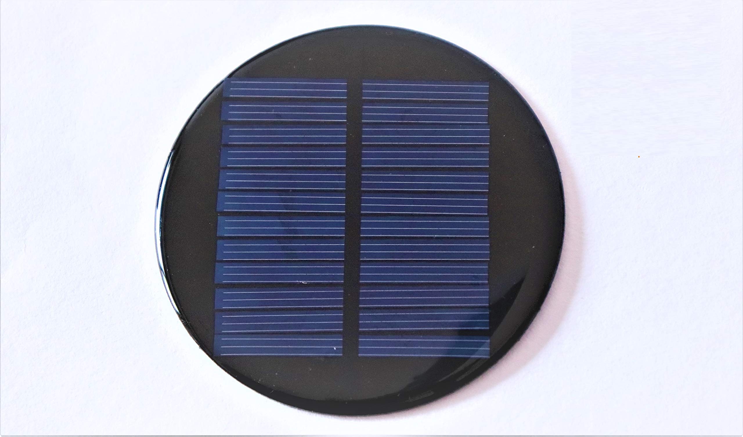6V 100mAh Solar Panel for DIY Projects - 80mm Diameter Mini Solar Cell for Science Experiments, Garden Lights & Outdoor Charging