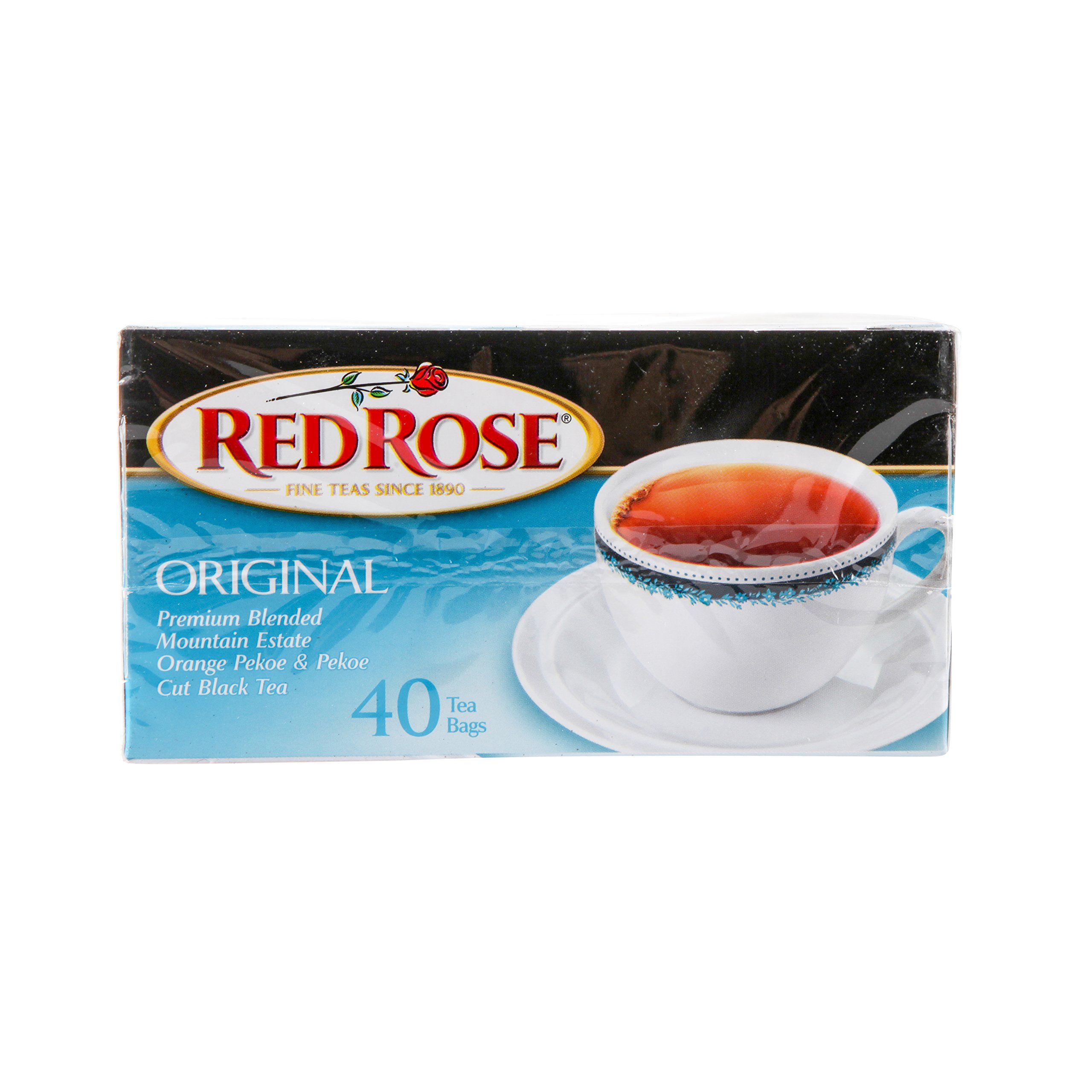 Premium Red Rose Tea Bags - 40 Count | Floral Herbal Tea for Relaxation & Wellness | Perfect for Afternoon Tea, Gifts & Stress Relief