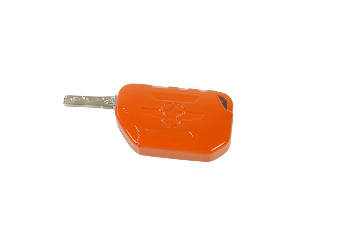 ABS Car Key Fob Cover Case Protector Shell for Jeep Wrangler JL JT & Gladiator 2018-2022 - Durable Keychain Accessory (Orange) - Perfect for Off-Road Adventures & Daily Protection