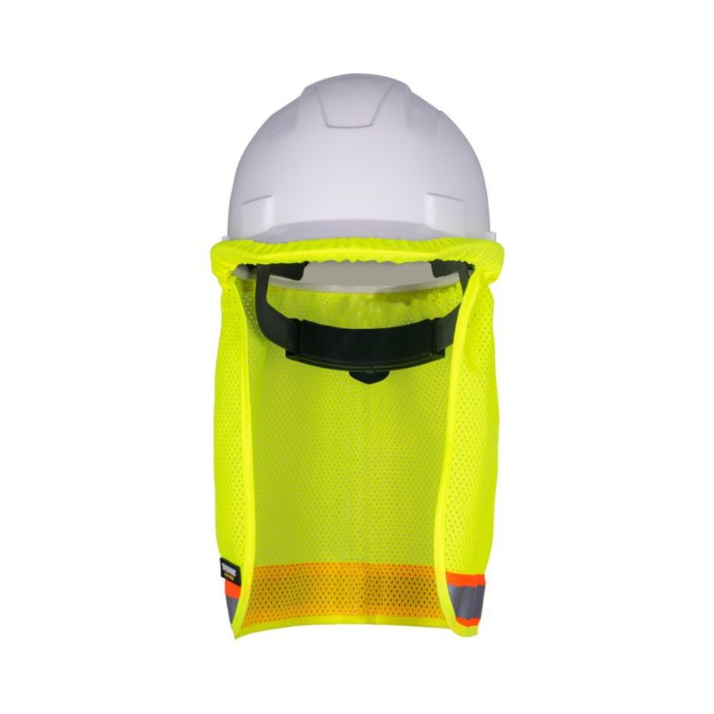High Visibility Terra Sun Shade for Hard Hats - Yellow Safety Helmet Accessory for Construction & Outdoor Work