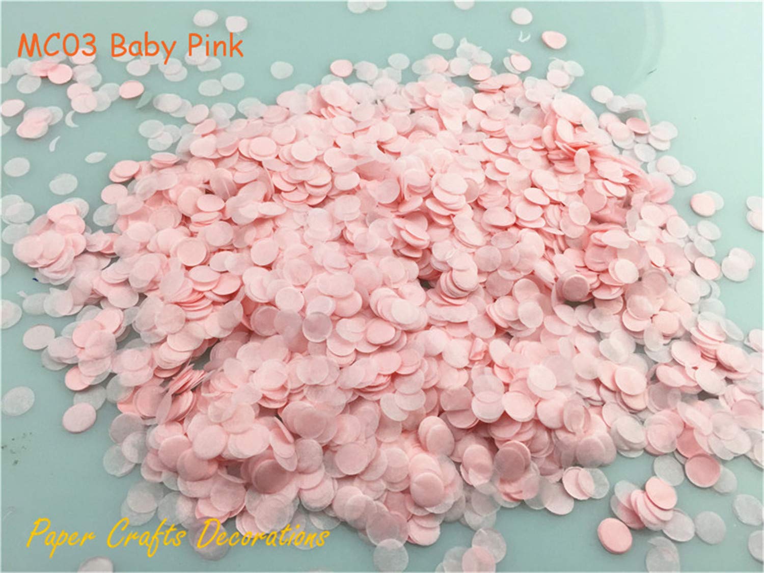 1cm 10g Mini Round Tissue Paper Confetti - Baby Pink for Baby Shower, Birthday Party & Celebration Decorations | Perfect for Table Scatter, Gift Wrapping & DIY Crafts