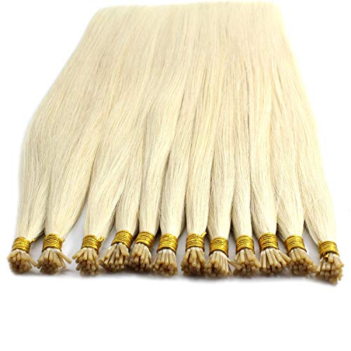 100% Remy Human Hair Extensions 24 Inches Blonde - 100g 1g/s 100s I-Tip Hair Extensions for Length & Volume | Perfect for Daily Styling, Parties & Special Occasions