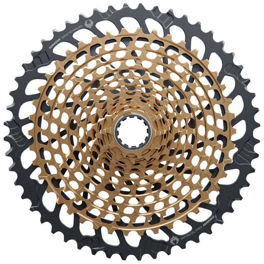 SRAM XX1 EAGLE AXS XG 1299 12-Speed Cassette - 10-52T, XD Driver, Gold Finish | High-Performance MTB & Road Bike Gear Upgrade for Smooth Shifting