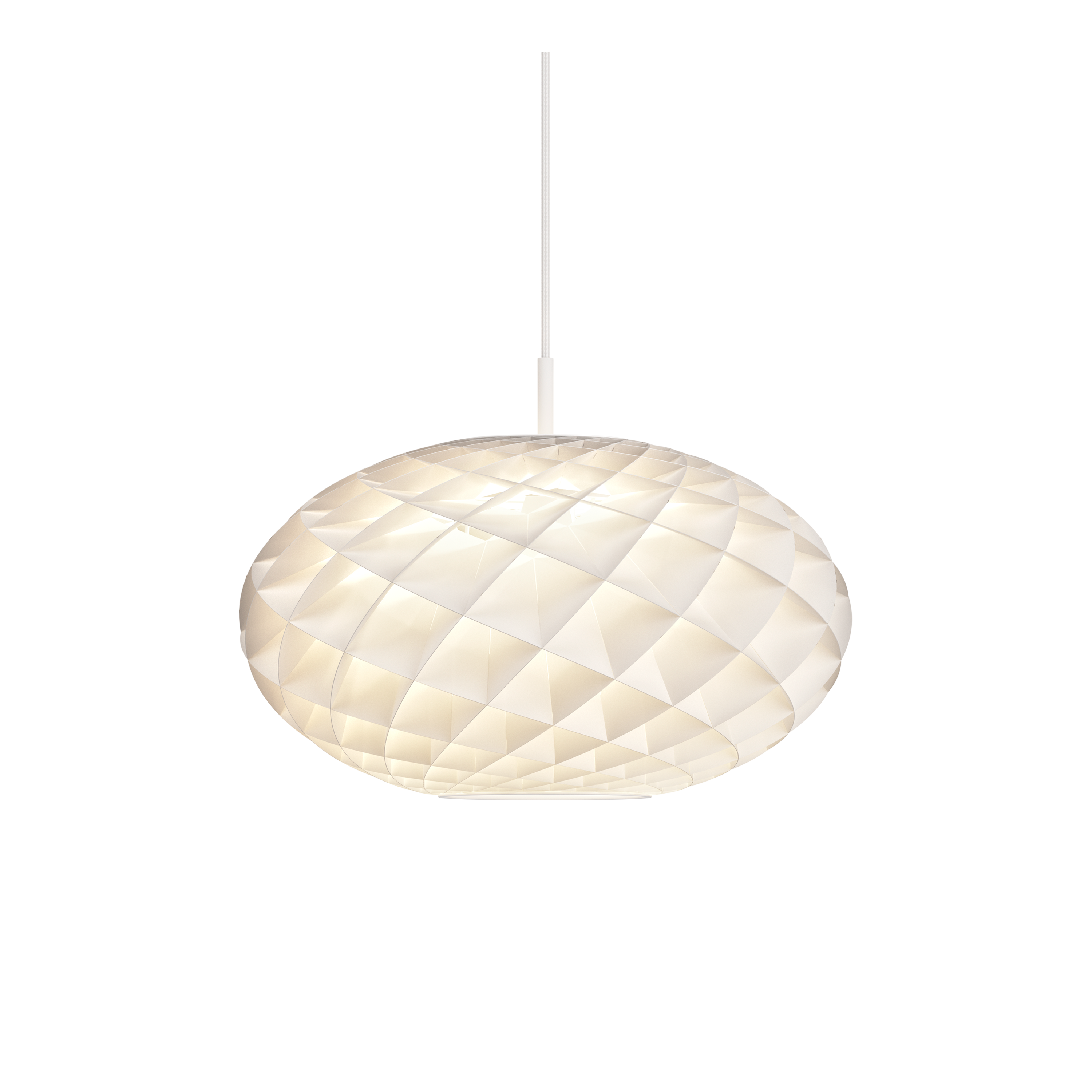 Patera Oval Pendant Lamp - Modern Glass Hanging Light Fixture for Dining Room, Kitchen Island & Bedroom Lighting