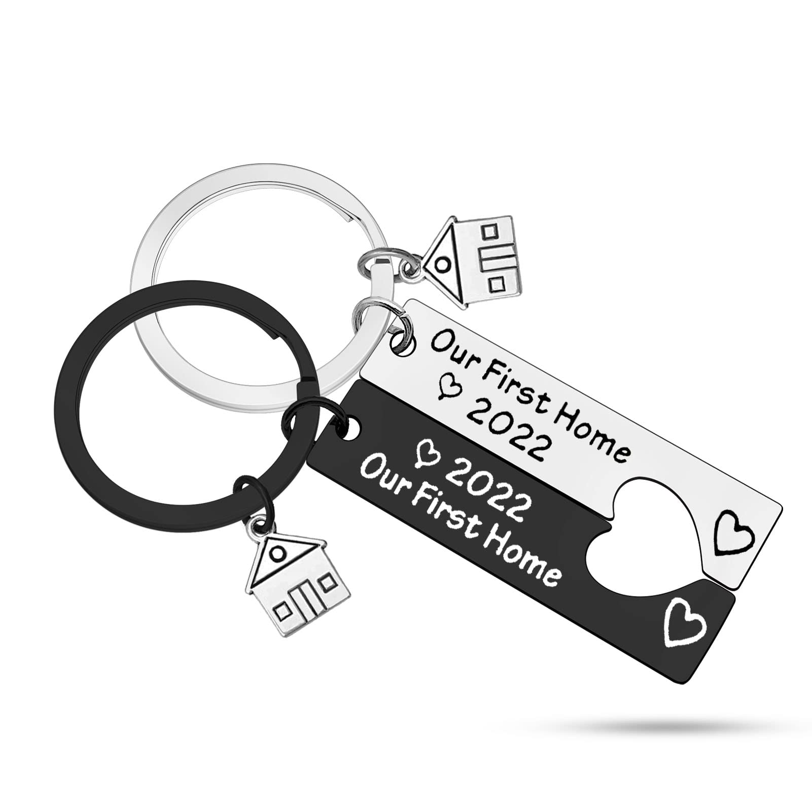 Happy New Home Keychain - Housewarming Gift for Friends & New Homeowners - First Home Moving in Keyring - Perfect for Housewarming Parties & New Home Celebrations
