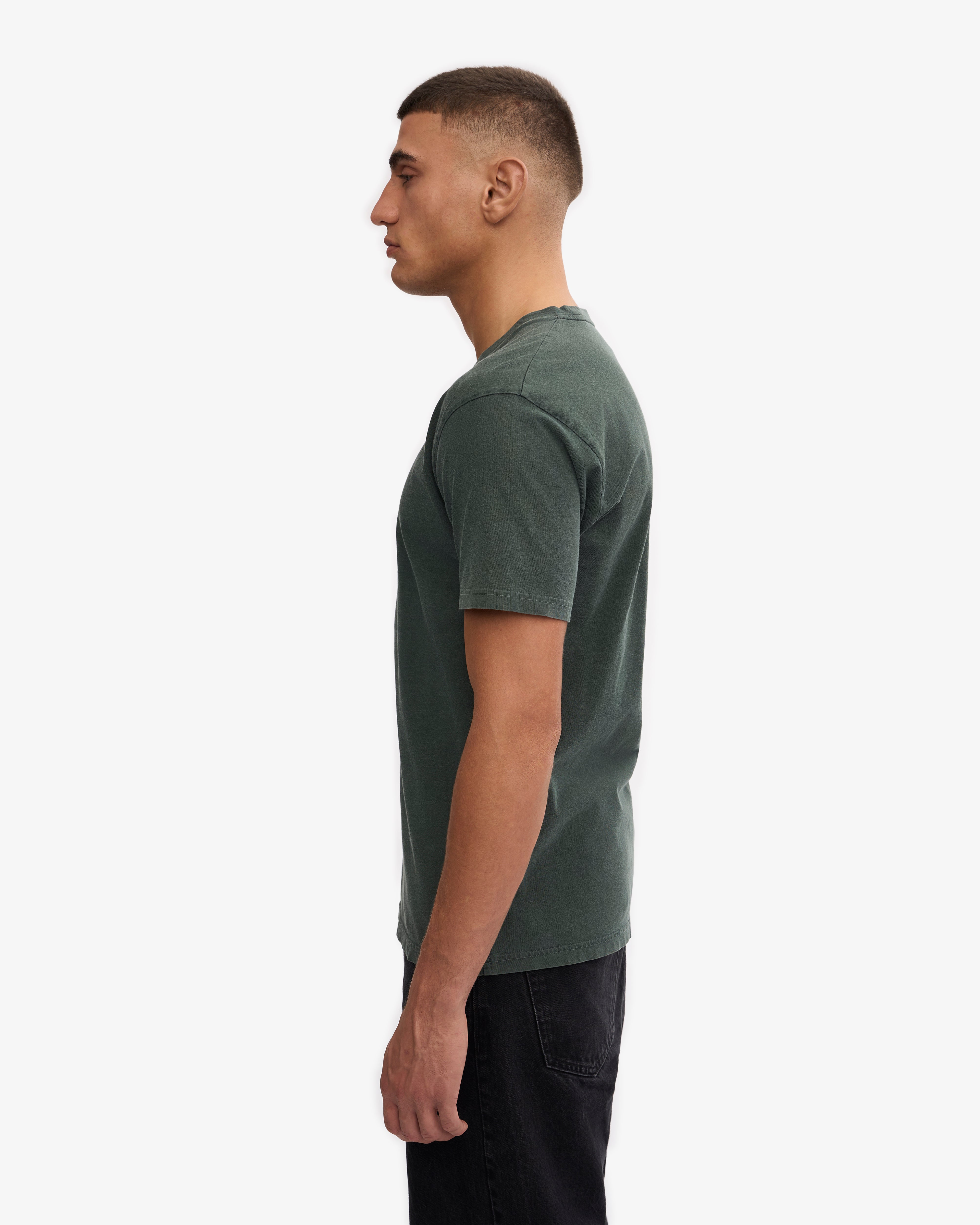 Classic Organic Cotton T-Shirt - Midnight Forest Green | Eco-Friendly & Comfortable for Casual Wear & Outdoor Activities
