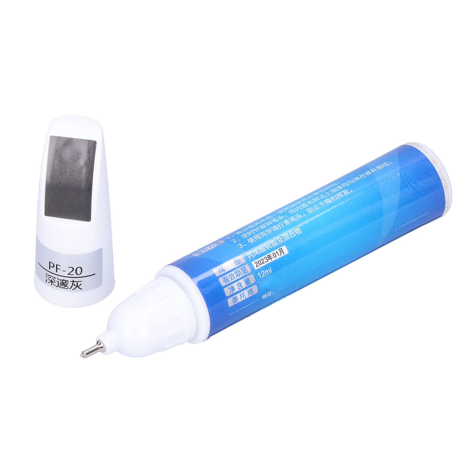 Keenso 12ml Anti-Rust Car Paint Scratch Repair Pen - Professional Auto Touch Up Paint Pen for Scratches & Chips (Grey) | Perfect for DIY Car Maintenance, Vehicle Paint Restoration & Minor Scratch Repair