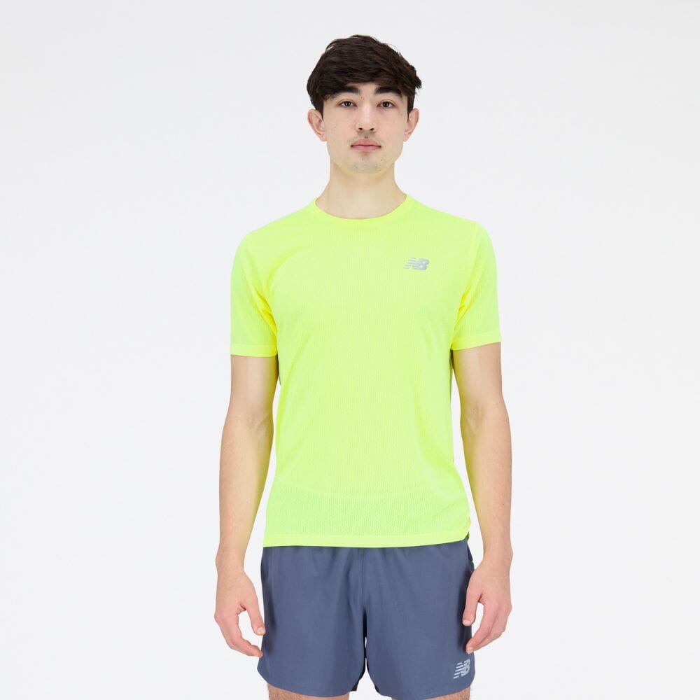 New Balance Men's Impact Run Performance Short Sleeve T-Shirt - Moisture Wicking Running Top for Training & Gym Workouts