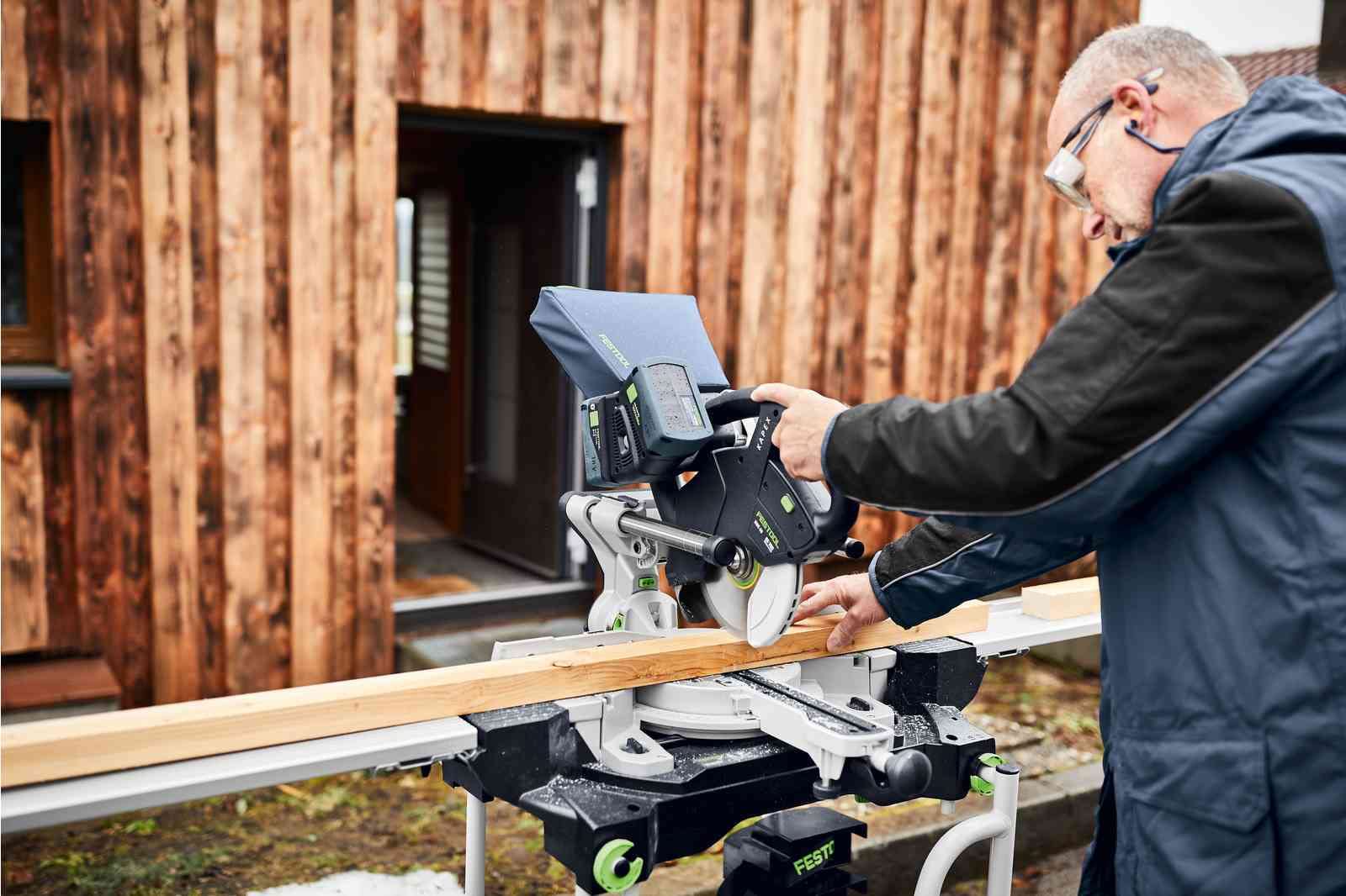 Festool 577176 KAPEX KSC 60 EB 5.0 I-Plus 18V Cordless Sliding Compound Miter Saw - Professional Woodworking Tool for Precision Cutting, Trim Work, and DIY Projects