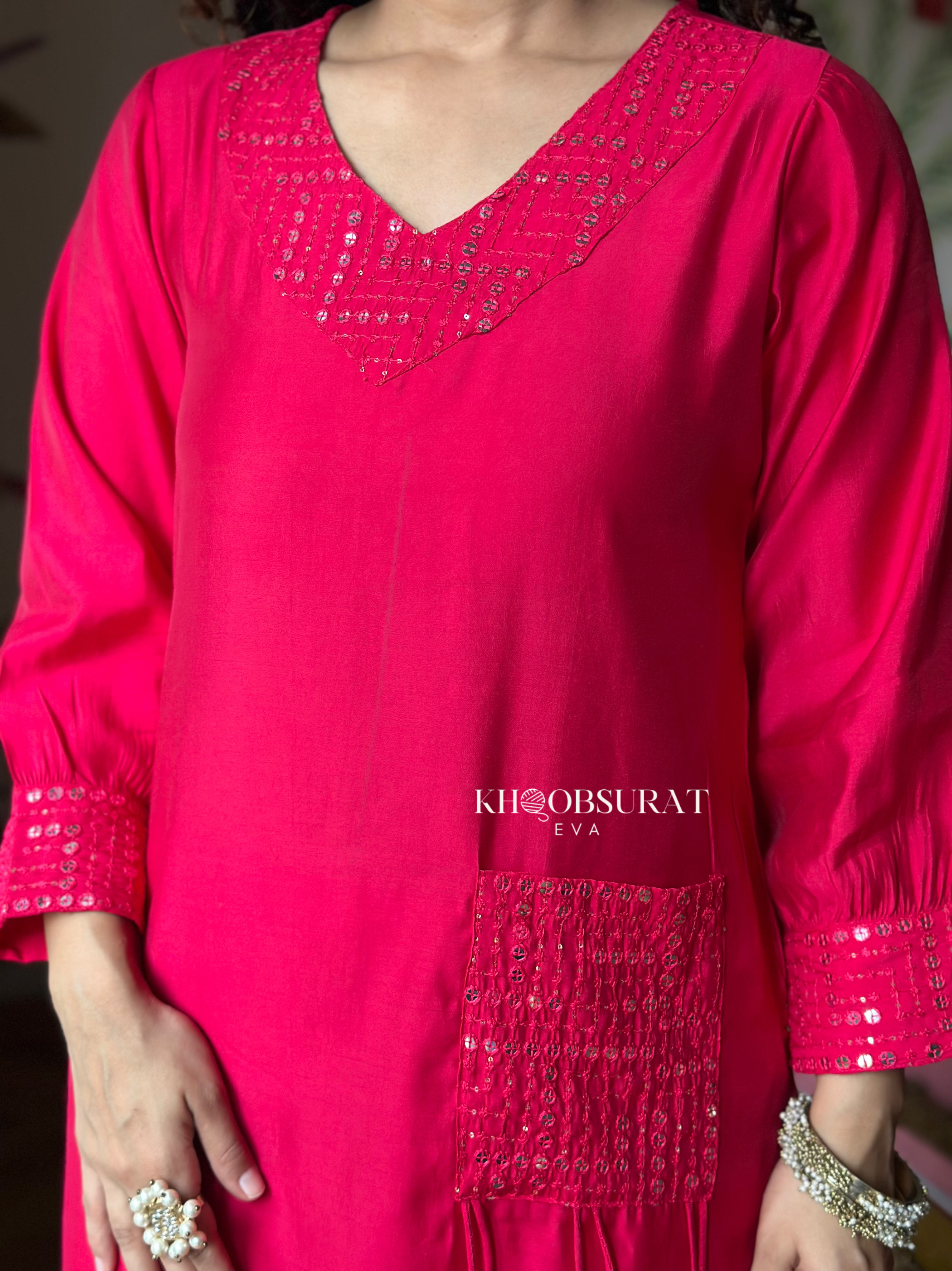 Stylish Pink Bollywood Kurta Set for Women - Traditional Indian Ethnic Wear for Festivals, Weddings & Parties