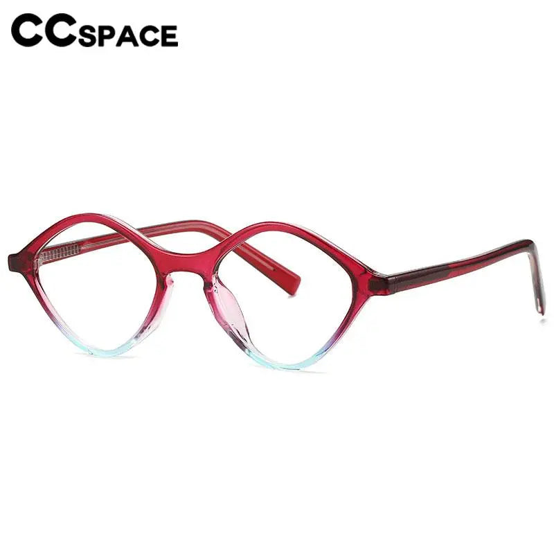 CCspace Women's Full Rim Oval TR90 Titanium Eyeglasses Frame - Lightweight & Durable for Work, Reading & Fashion (Model 56846)