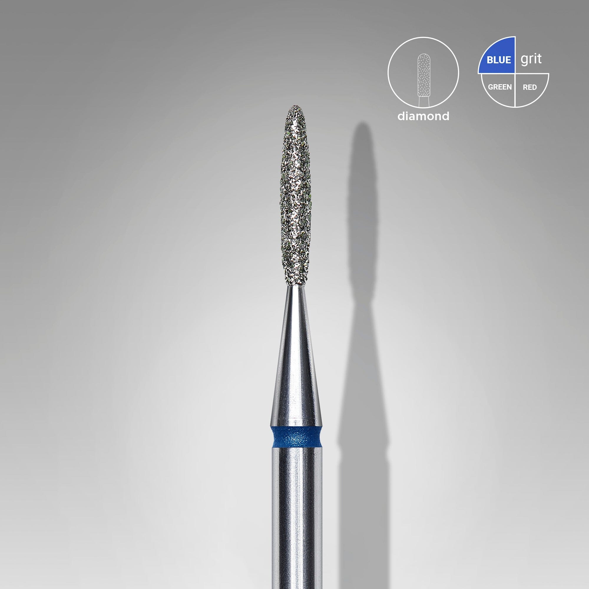 Staleks Diamond Nail Drill Bit Flame Blue 1.4mm - Professional Manicure & Pedicure Tool for Acrylic Nails, Gel Polish Removal & Nail Art - Perfect for Home & Salon Use