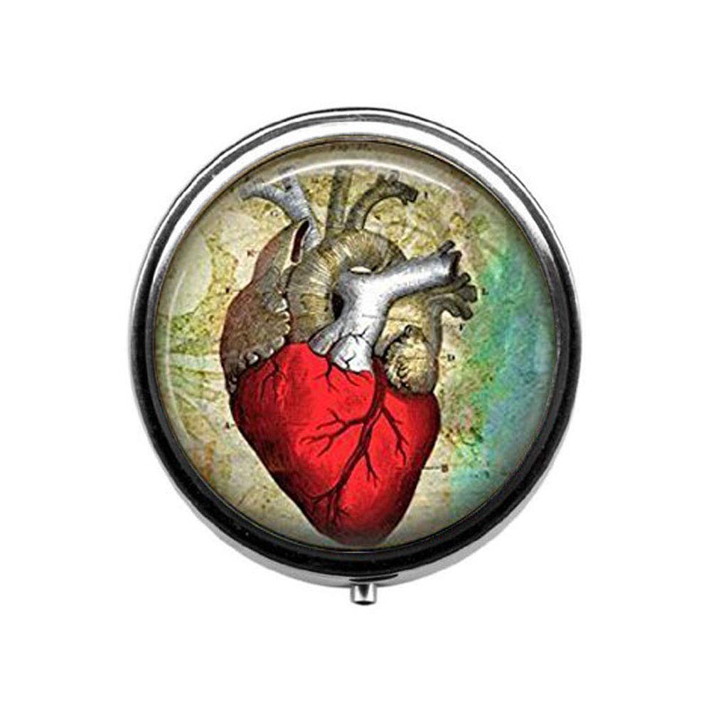 Anatomical Heart Pill Box - Heart-Shaped Charm Jewelry Case for Candy, Pills & Small Trinkets | Perfect for Travel, Home & Gifts