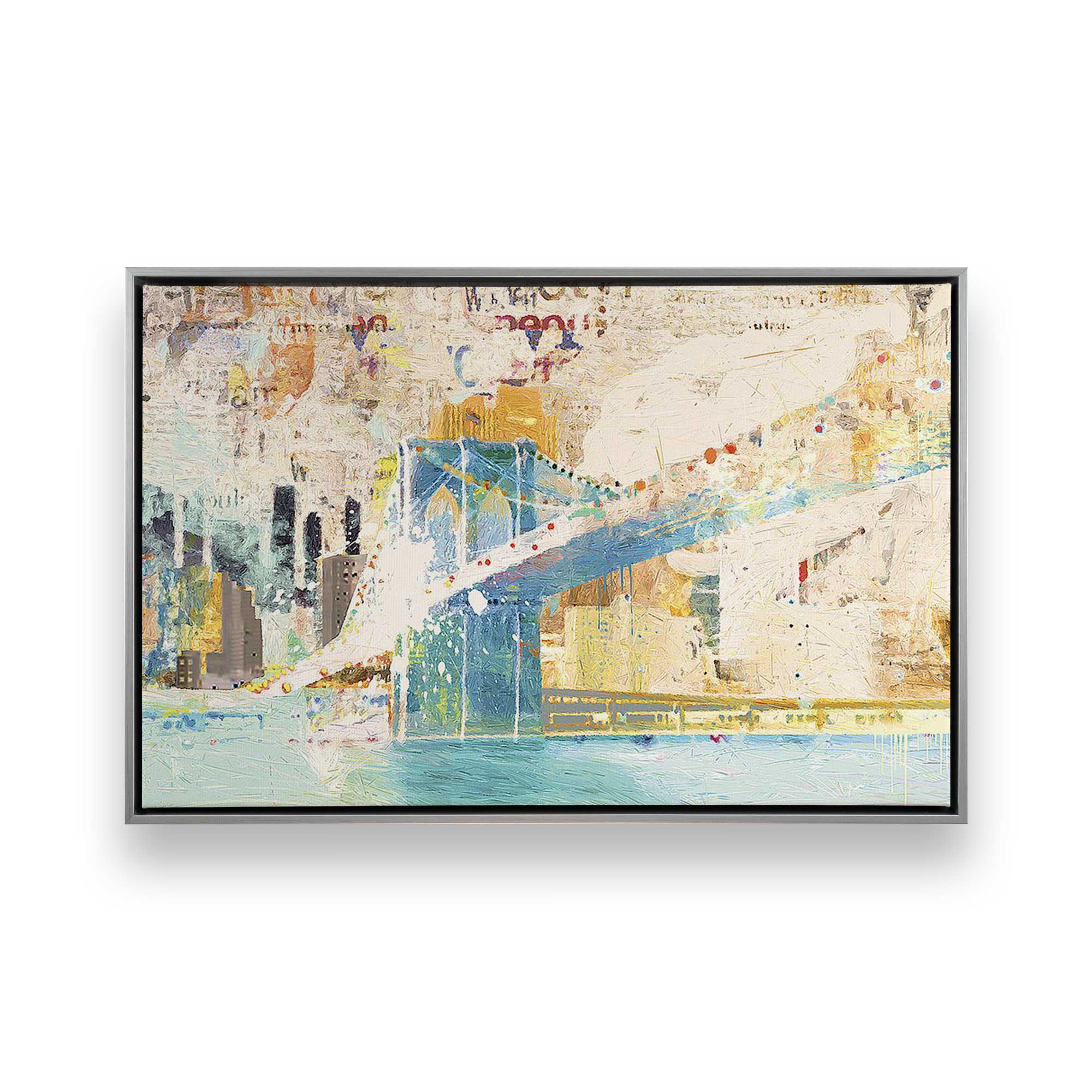 Big Apple Sunrise Parade Canvas Wall Art - New York City Skyline Painting for Home & Office Decor