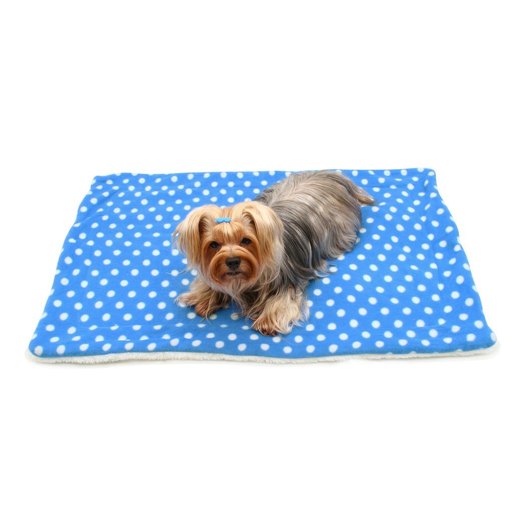 Cozy Blue & White Polka Dot Fleece Plush Blanket - Soft & Warm Throw for Bed, Couch, and Travel - Perfect for Gifts, Home Decor, and Relaxation