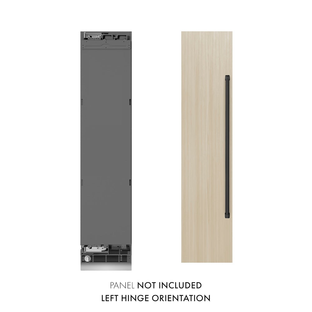 ZLINE Autograph Edition 18 Inch 8.6 cu ft Panel Ready Left Hinge Column Freezer - Graphite Gray Interior with Matte Black Accents | Perfect for Home Kitchens, Restaurants & Commercial Use (RBCFVLZ 18 MB)