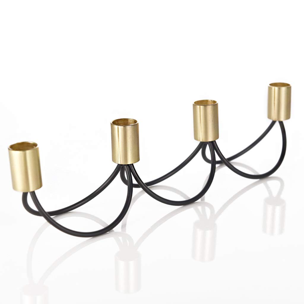 Nordic Style Metal Geometric Iron Candle Holder - Elegant Wedding Centerpiece & Dinner Table Decor for Home Parties (Size B) | Perfect for Romantic Dinners, Holiday Decorations & Special Occasions