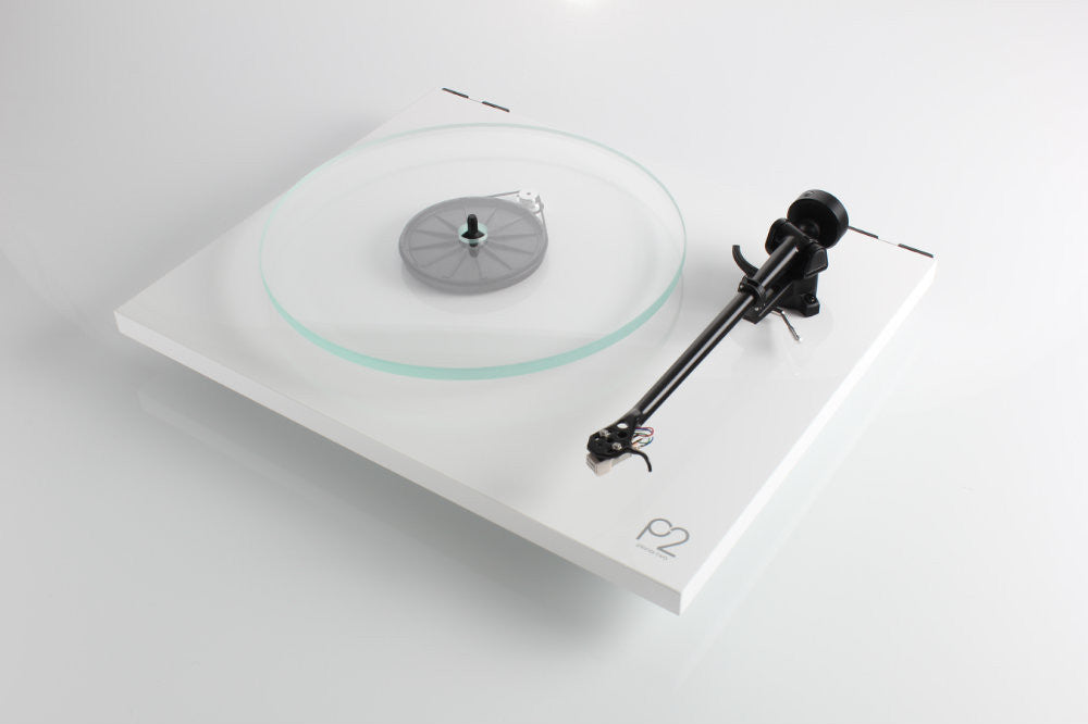 Rega Planar P2 Turntable with Cartridge - High-Fidelity Vinyl Record Player in Matte White | Perfect for Home Audio & Music Enthusiasts