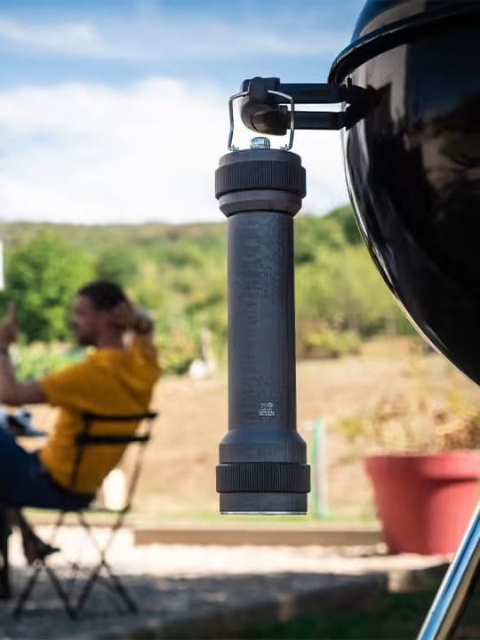 Premium Peugeot BBQ Pepper Mill - Graphite 12 Inch Grinder for Steak, Burgers & Outdoor Cooking | Durable French Salt and Pepper Grinder for Kitchen, Camping & Grilling Accessories
