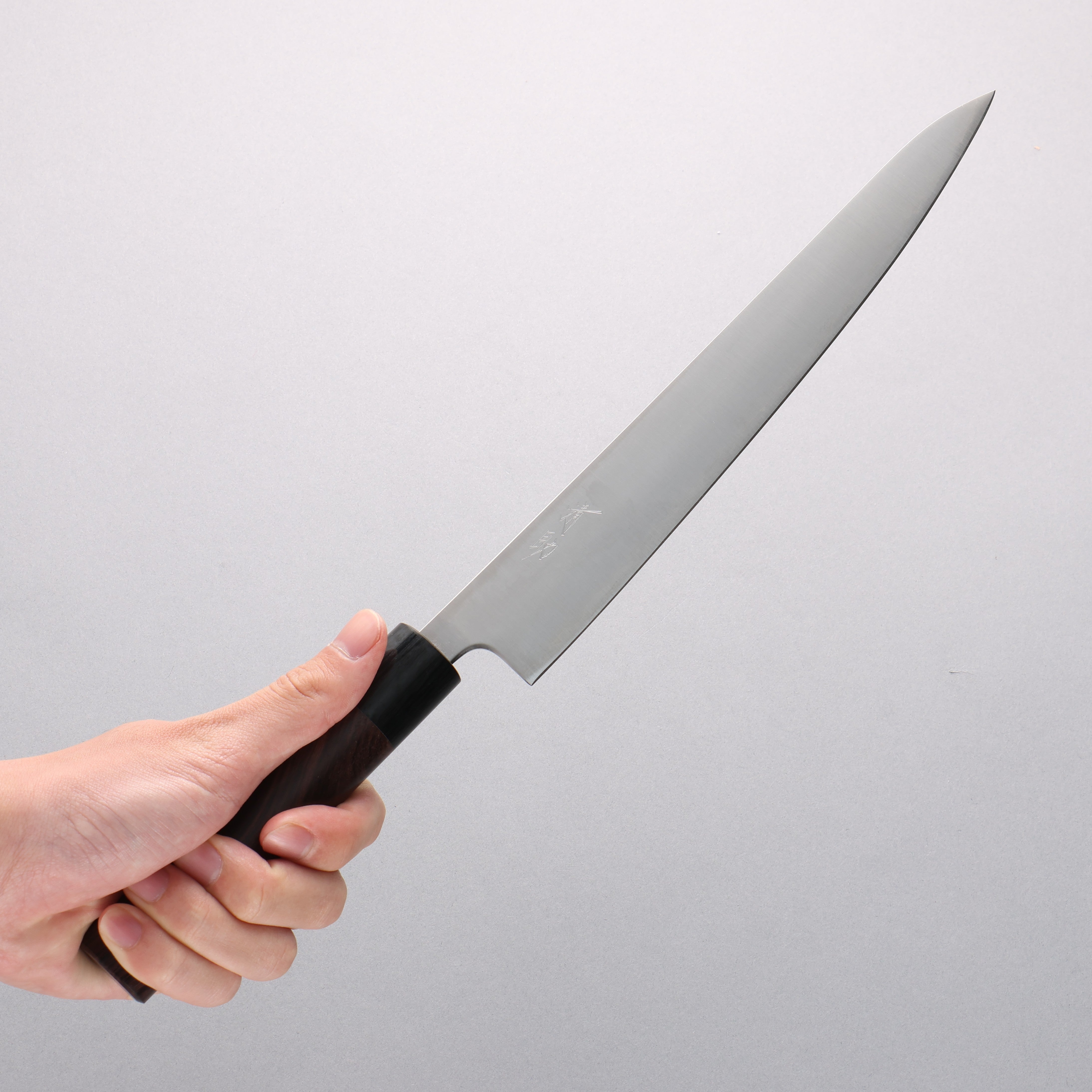 Premium Seisuke Blue Super Sujihiki 240mm Sushi & Sashimi Knife - Rosewood Handle with Black Pakka Wood Ferrule - Perfect for Japanese Cuisine, Professional Chefs & Home Cooking