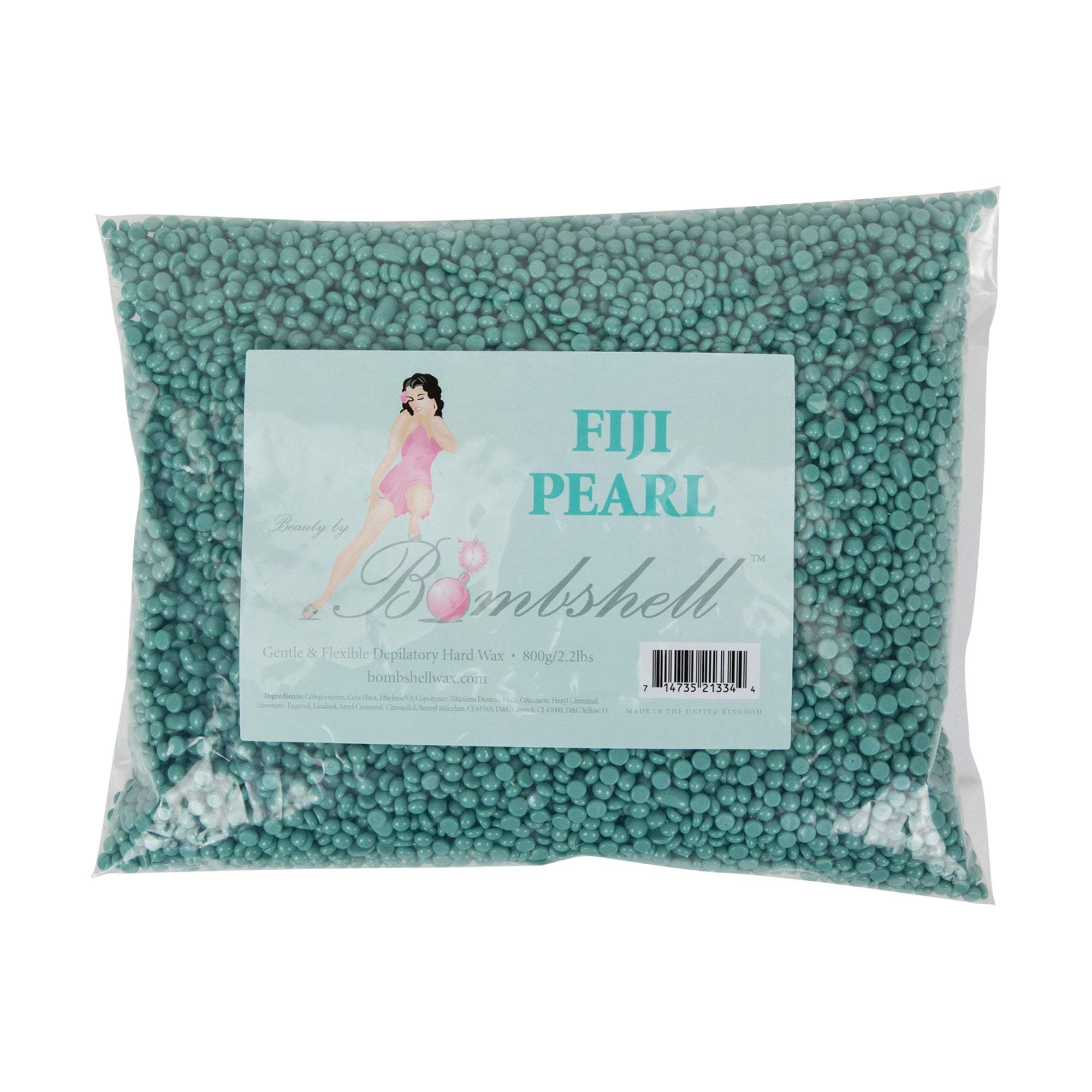 Bombshell Hard Wax Beads for Hair Removal - Fiji Pearl Scent, 2 lbs - Perfect for Salon, Spa & At-Home Waxing