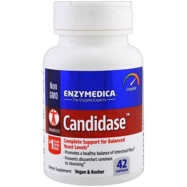Enzymedica Candidase Capsules - Powerful Digestive Enzyme Supplement for Gut Health & Candida Support - Ideal for Digestive Comfort After Meals & Travel