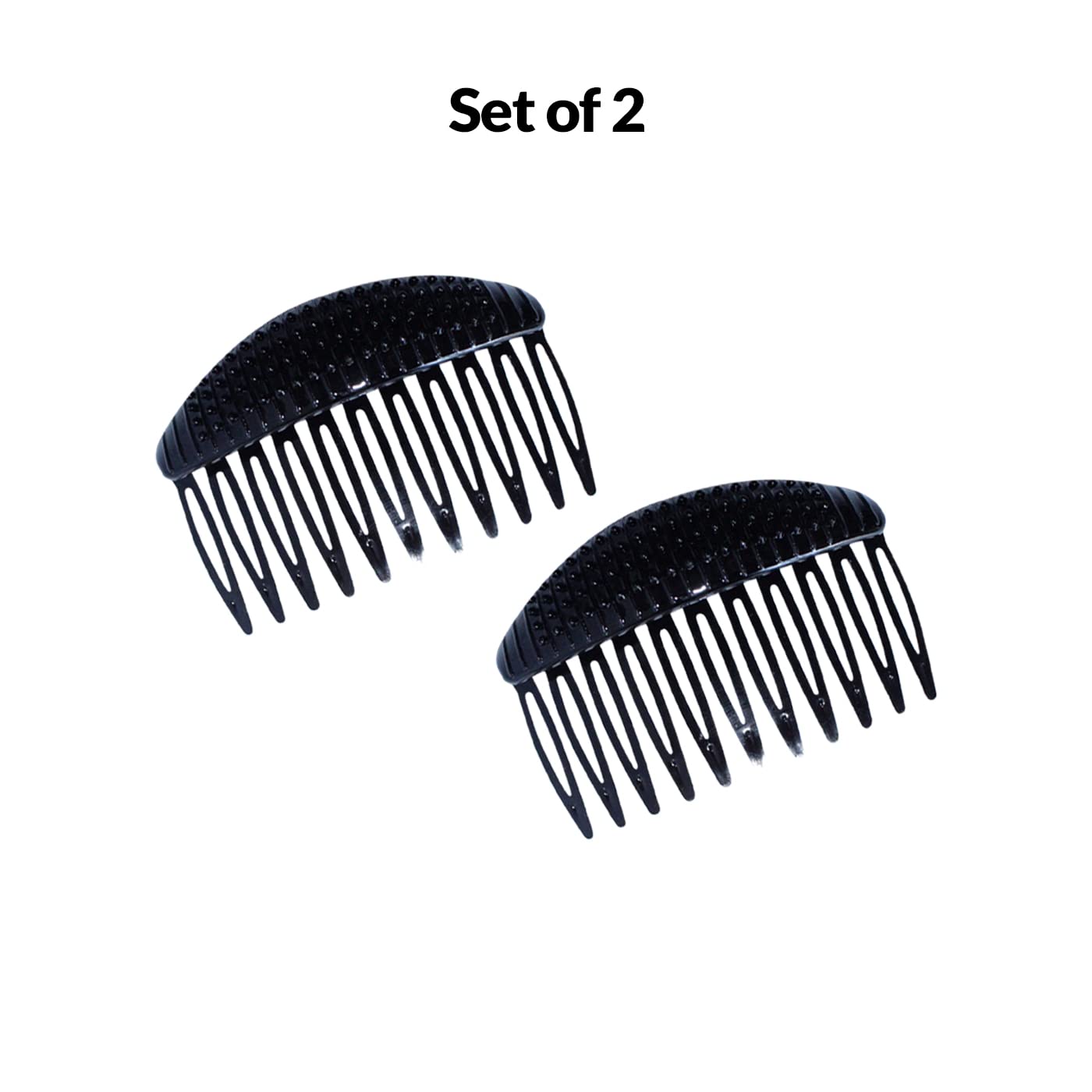 Kabello Comb Donut Puff Maker for Hair Styling - 2 Pack Black Hair Buns for Fluffy Bumps & Voluminous Updos - Perfect for Weddings, Prom, and Everyday Hairstyles