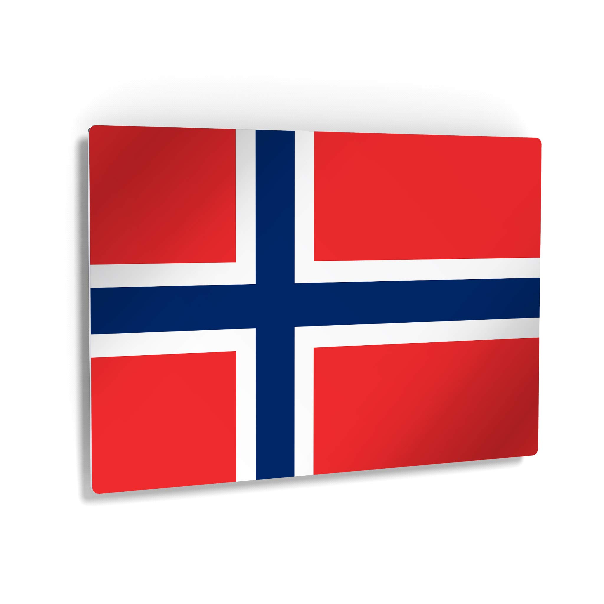 Norway Flag Metal Wall Art Print - 24x36 Inches, Ready to Hang, Made in USA | Modern Home & Office Decor for Living Room, Dorm, Bedroom, Kitchen, Man Cave, Sports Club & Bar | Durable Country Flags Wall Decor for Nordic Enthusiasts & Gift Ideas