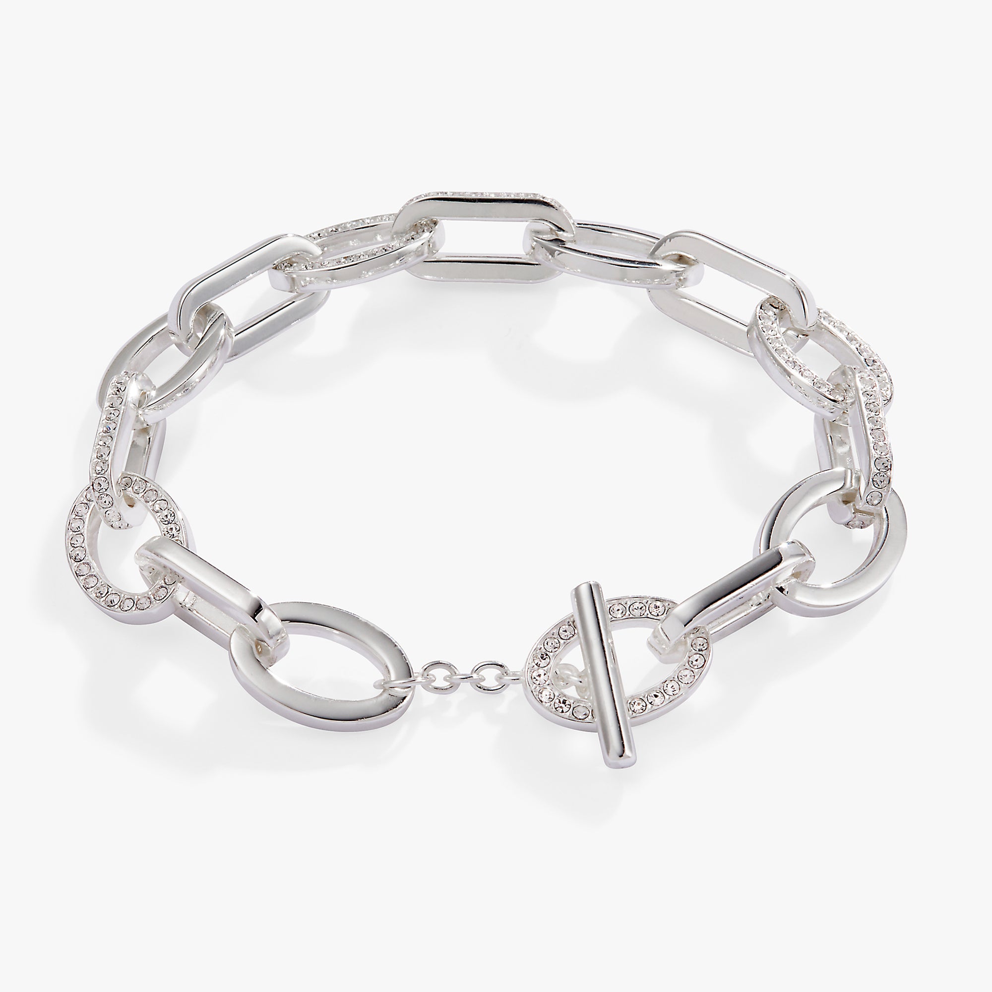 Elegant Crystal Toggle Bracelet for Women - Adjustable Silver Jewelry Gift for Birthday, Anniversary & Special Occasions | Perfect for Parties, Weddings & Everyday Wear