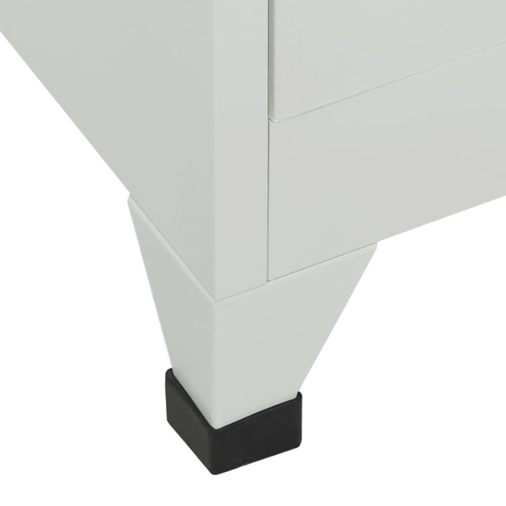 Steel Grey 6-Compartment File Cabinet - Heavy Duty Metal Storage Organizer for Office, Home & School Documents