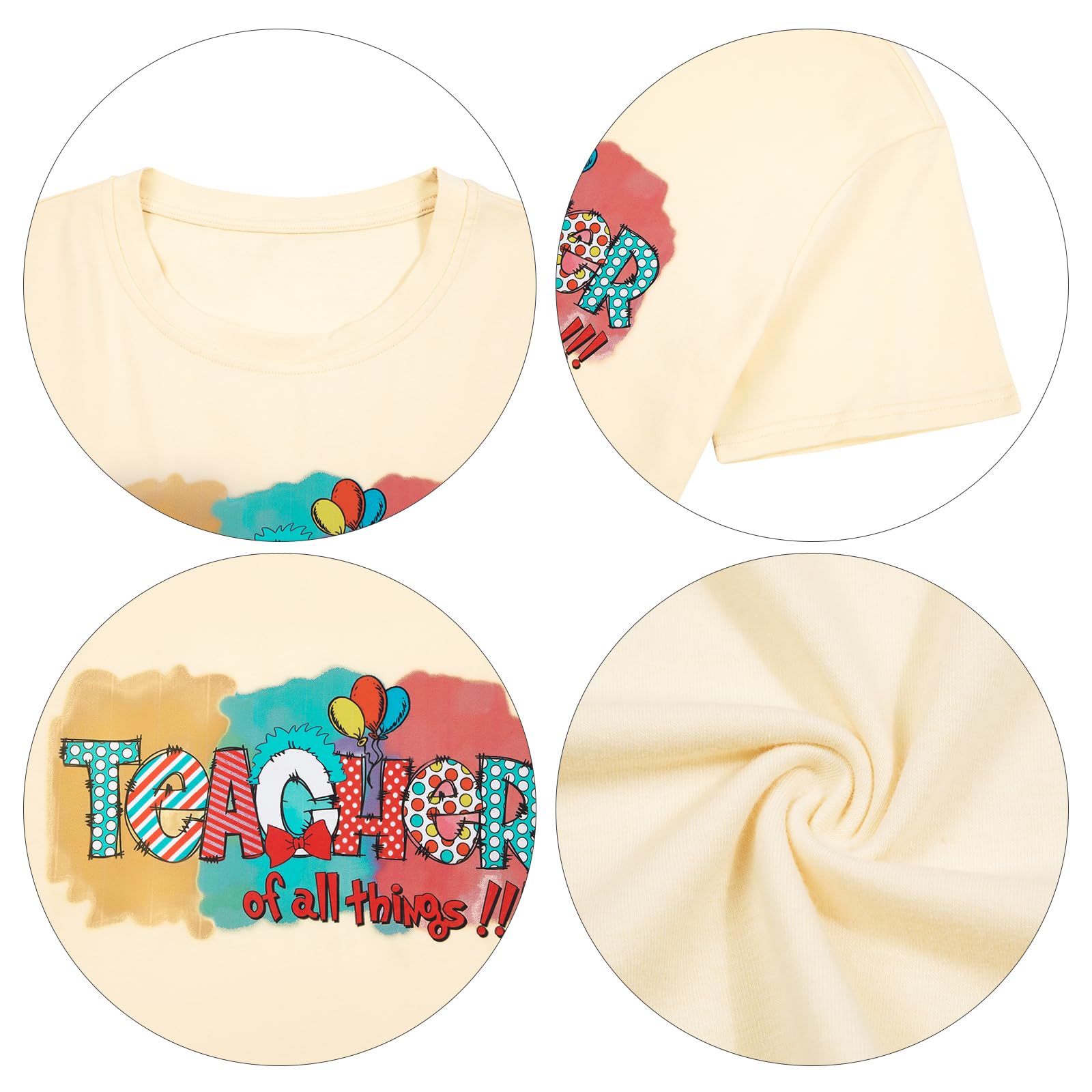 Women's Teacher Life T-Shirt - Casual Short Sleeve Crewneck Top for Educators - Perfect for Classroom, Teacher Appreciation Week & School Events