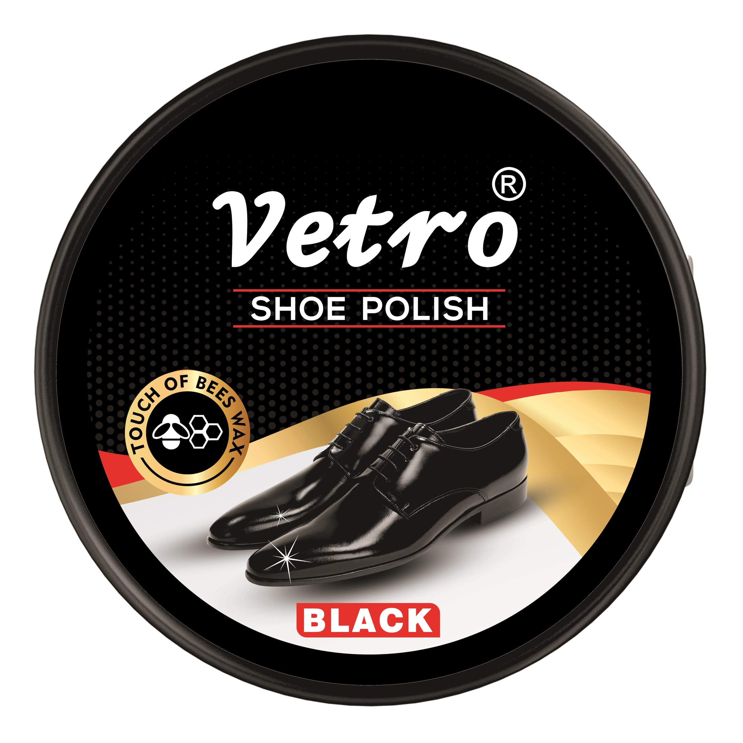 Vetro Premium Wax Shoe Polish & Shiner (50g) - Leather Shoe Care, Boot Polish, Restores Shine & Protects - Perfect for Dress Shoes, Work Boots & Leather Accessories