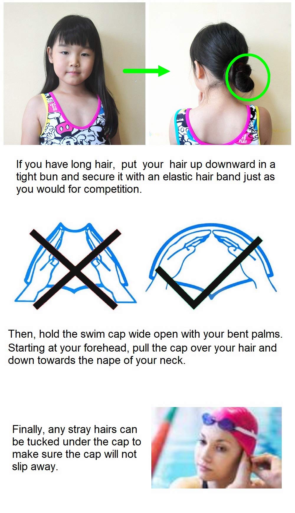 **BONDYUEN Silicone Swim Cap for Kids, Boys, Girls, Men & Women - Fun Cute Design Patterns for Short & Medium Hair - Ideal for Swimming Lessons, Pool Parties & Water Sports**