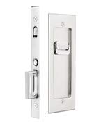 Emtek Modern Rectangular Privacy Pocket Door Mortise Lock - Antique Nickel Finish | Secure Sliding Door Hardware for Bedrooms, Bathrooms & Closets