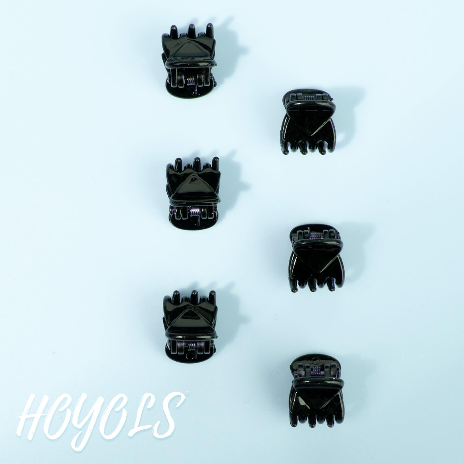 48 Pcs Black Mini Hair Claw Clips for Women & Girls - Non-Slip Jaw Clamps for Fine to Thick Hair - Secure Hold Styling Accessories in Plastic Box (Great for Travel, Gym & Everyday Hairstyles)