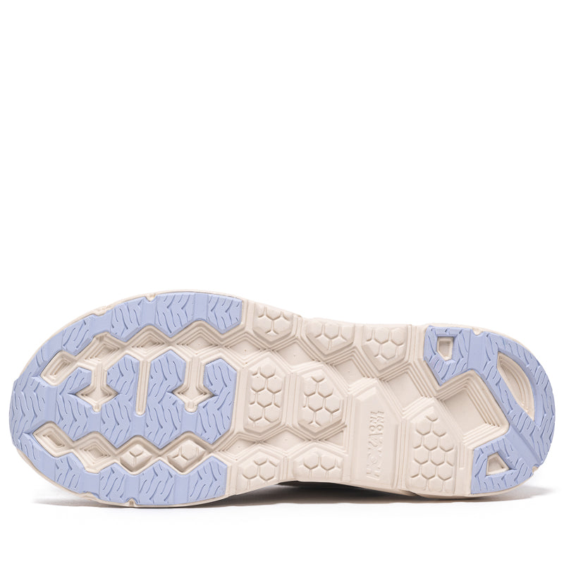 Hoka Clifton L Suede Running Shoes for Men & Women - Oat Milk/Bellwether Blue - Lightweight Cushioned Sneakers for Jogging, Walking & Everyday Wear