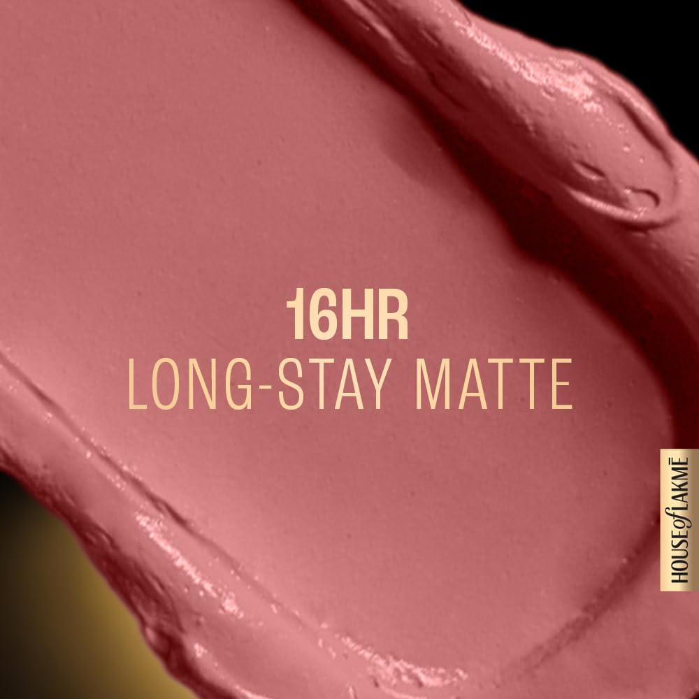 LAKMÉ Forever Matte Liquid Lipstick - Long Lasting Pink Venus Shade, 5.6ml | Vegan & Cruelty-Free Liquid Lip Color for Day & Night Wear, Parties & Special Occasions