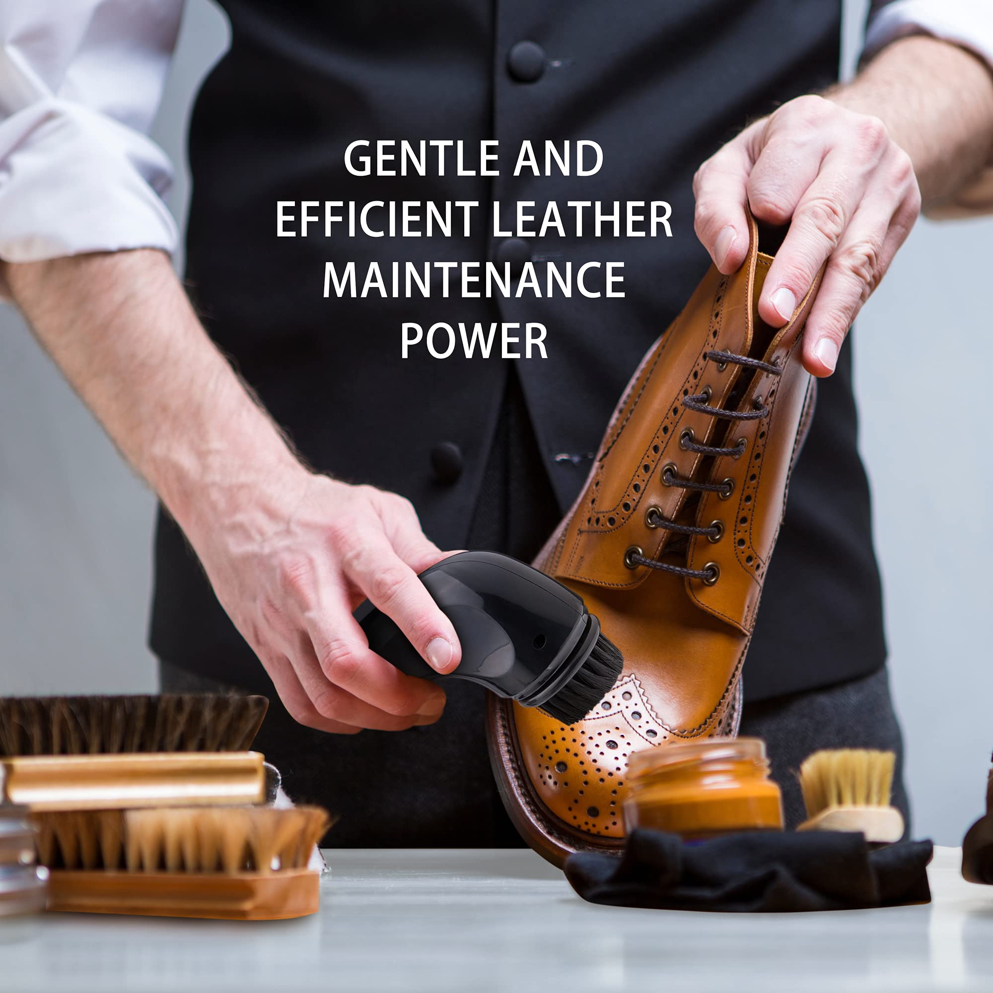 Electric Shoe Cleaner & Polisher Brush - USB Powered Portable Leather Cleaning Kit for Shoes, Sneakers & Boots | Perfect for Travel, Home & Office Shoe Care