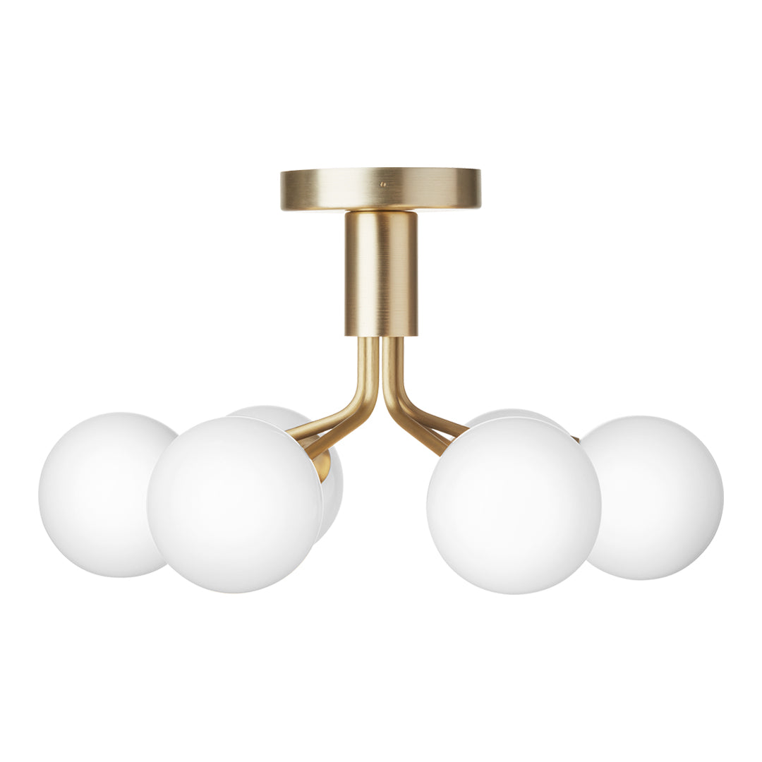 Apiales 6-Light Modern Ceiling Light Fixture - Elegant Flush Mount Lighting for Living Room, Bedroom, or Dining Room