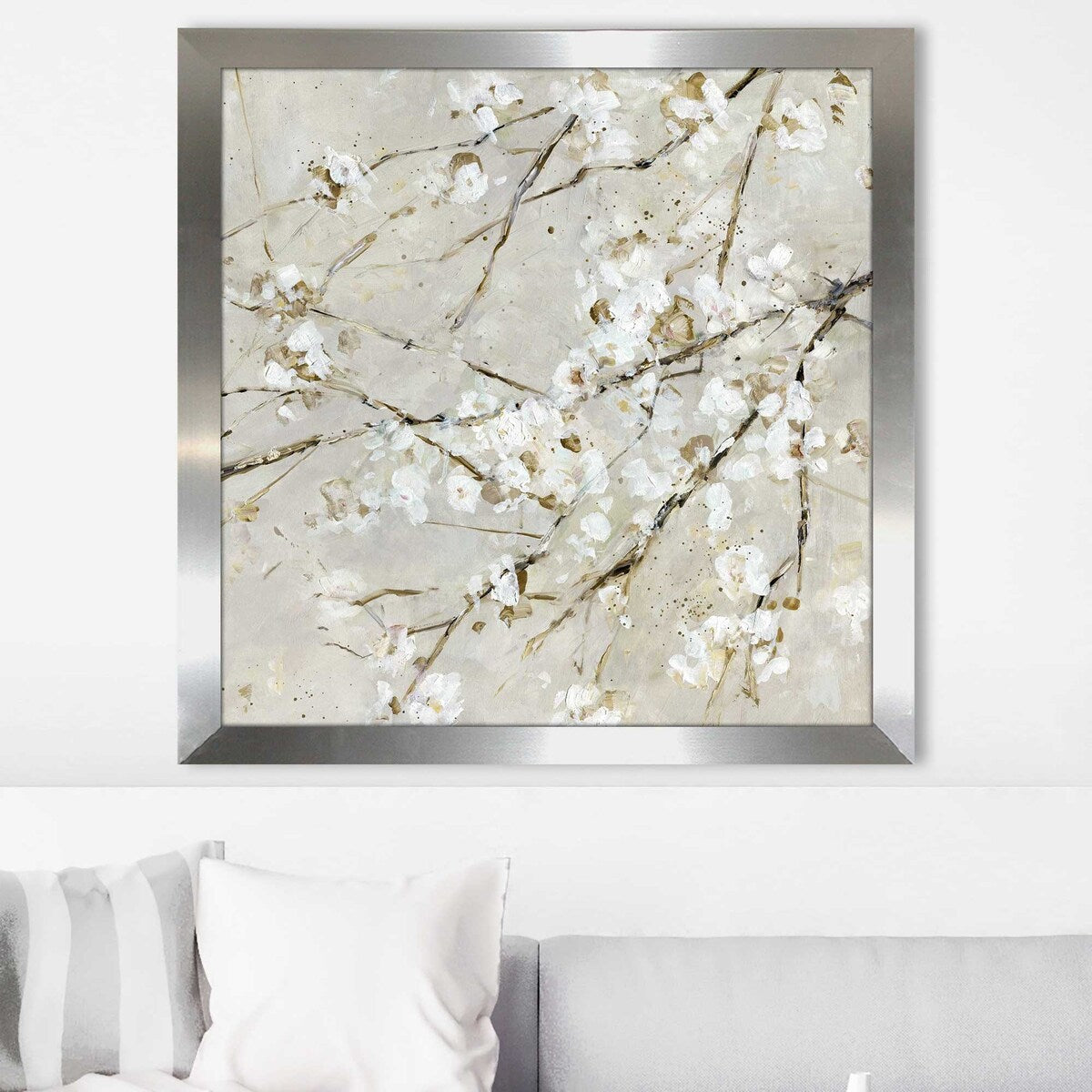 Blossom Confetti Square Sally Swatland Print on Acrylic - Floral Wall Art for Living Room, Bedroom & Office Decor