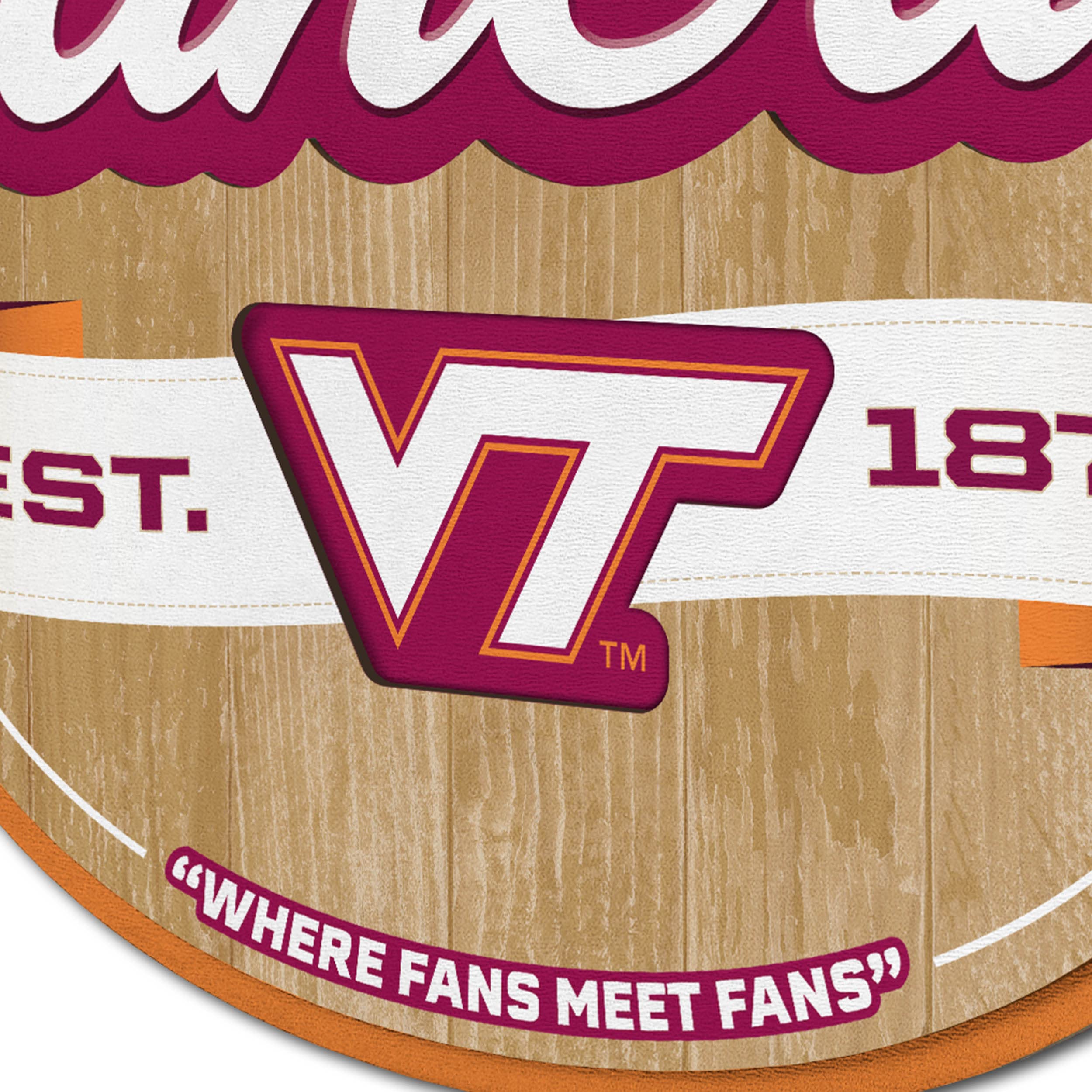 YouTheFan NCAA College Sports Team Logo Fan Cave Sign - Perfect for Game Room, Man Cave, Sports Bar & Tailgating Decor