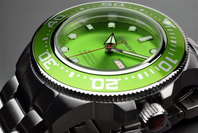 ARAGON Divemaster Automatic 50mm Men's Dive Watch - Waterproof Stainless Steel Chronograph for Scuba Diving, Swimming & Outdoor Adventures