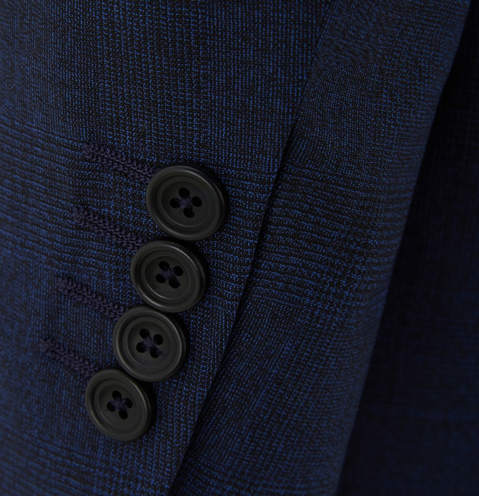 Kilburn Navy Prince of Wales Suit for Men | Premium Wool Business Suit | Formal Office Wear & Wedding Attire