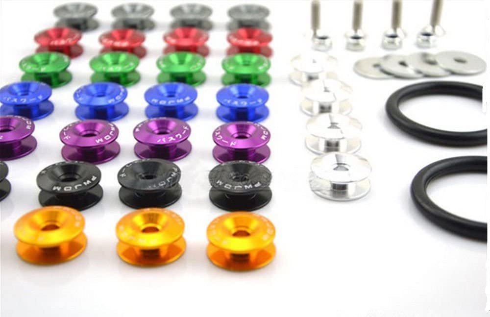 JDM Quick Release Fasteners Kit for Car Bumpers, Trunk & Fender Hatch Lids - Secure Fastening Solution for Racing, Drifting & Custom Car Modifications