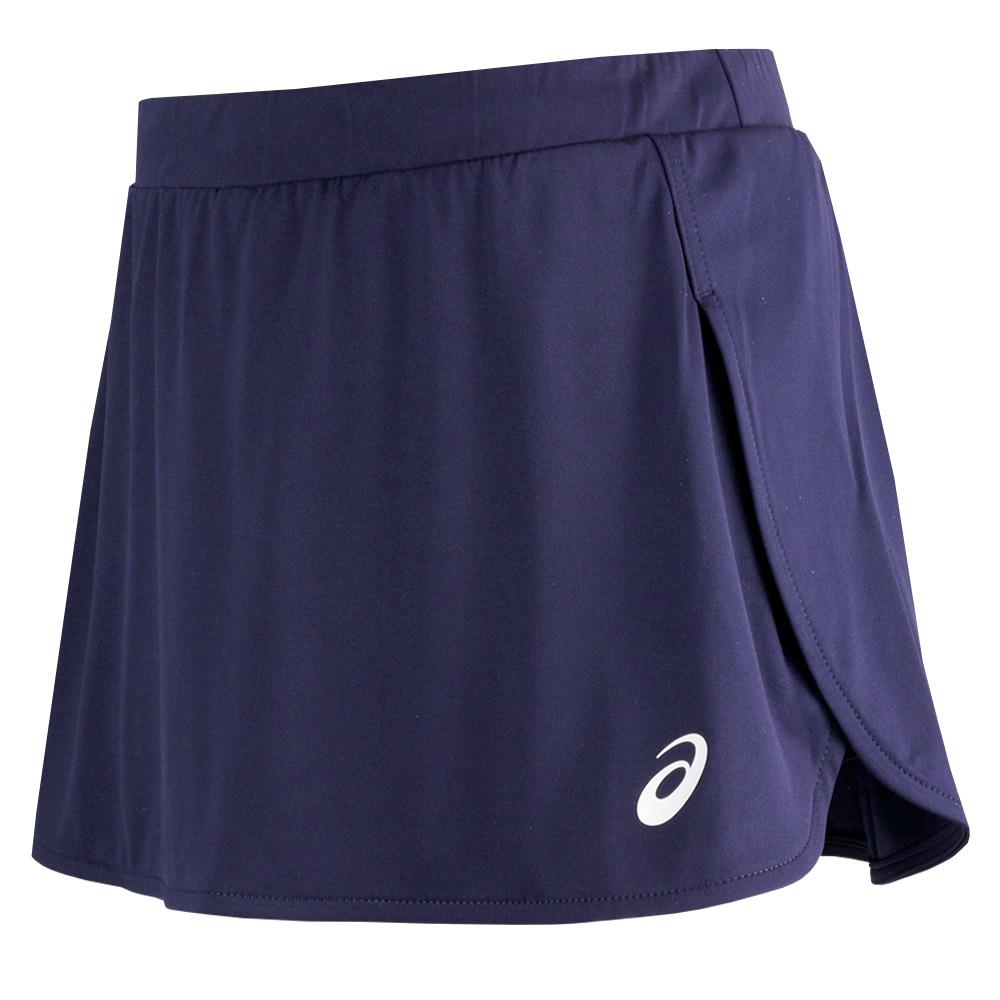 Asics Girls Tennis Skort in Peacoat - Breathable Athletic Skirt for Junior Tennis Players - Perfect for Tennis Matches, Training & School Sports