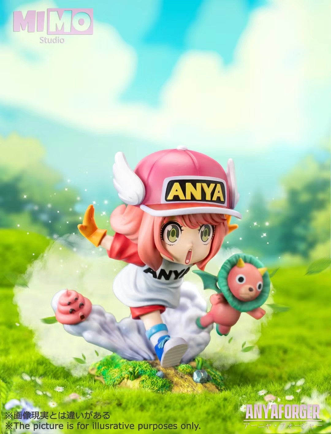 Mimo Studio Running Arale Anya Anime Figure - Cute Japanese Manga Collectible for Home Decor, Office Desk Display, and Anime Fan Gift