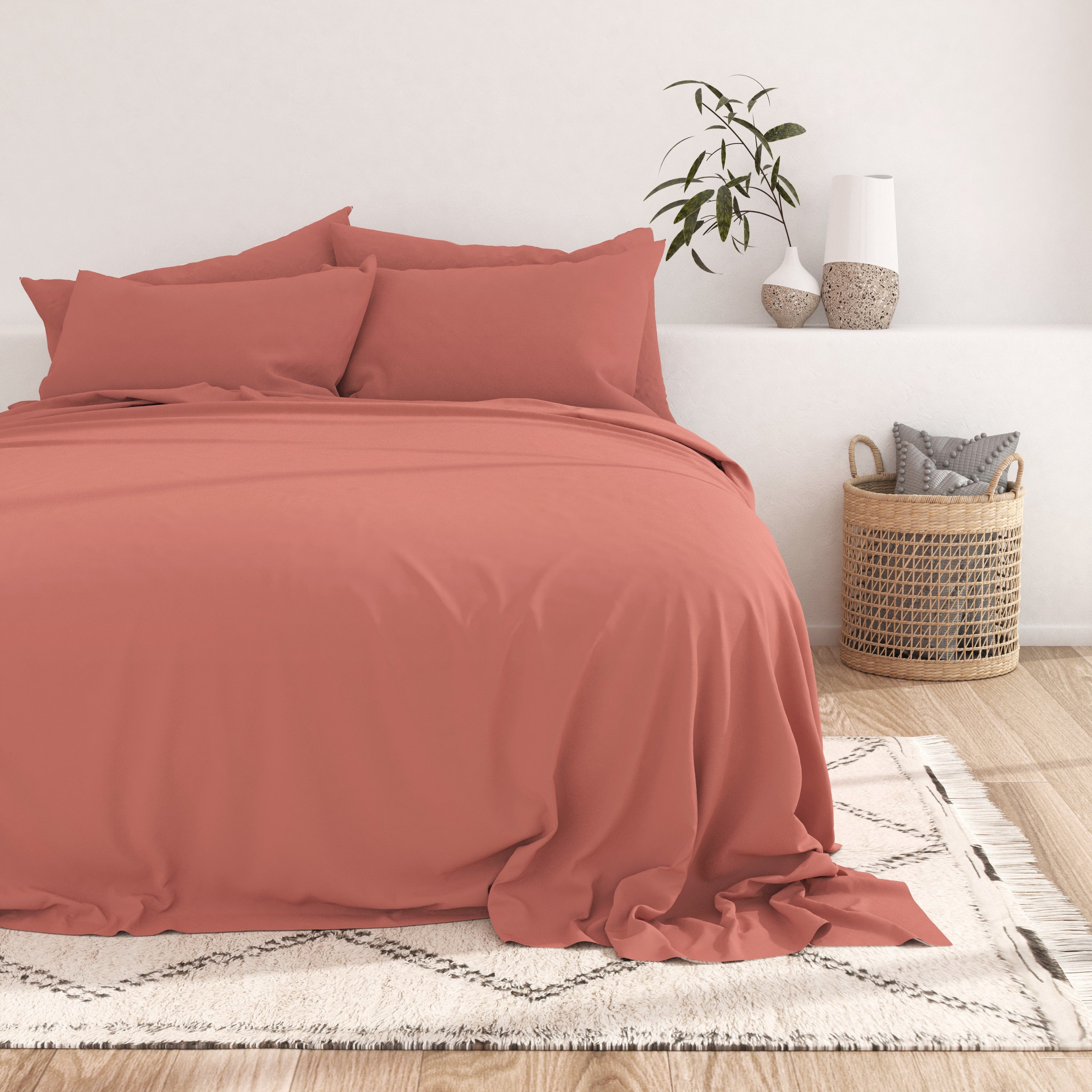 6-Piece Essential Sheet Set - Soft & Breathable Bed Sheets for Ultimate Comfort - Perfect for Bedroom, Guest Room, or Dorm Use - SLEEP60