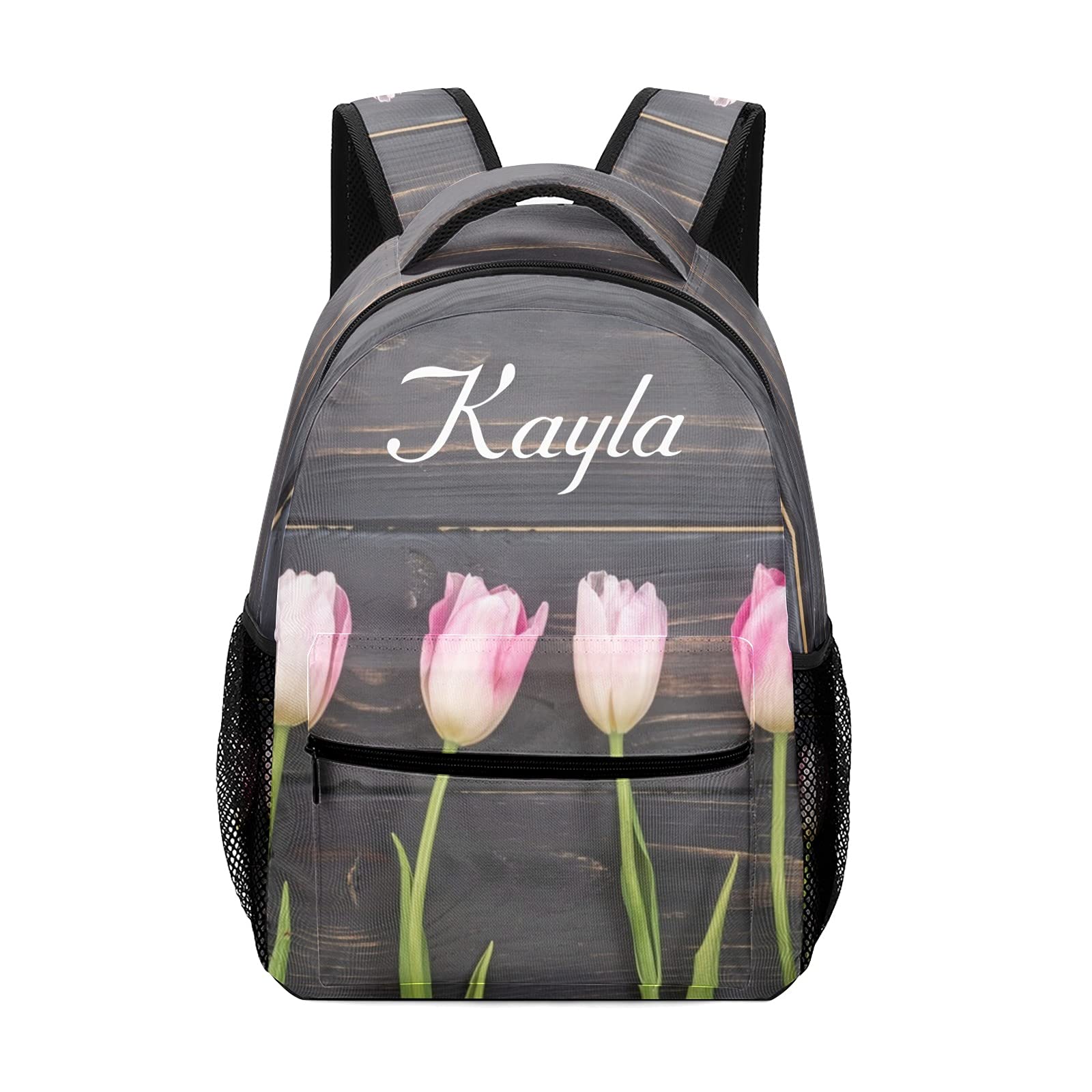 Personalized Freshly Picked Tulips Backpack - Stylish School & Sport Daypack for Women & Men - Perfect Gift for Students, Travel & Outdoor Activities