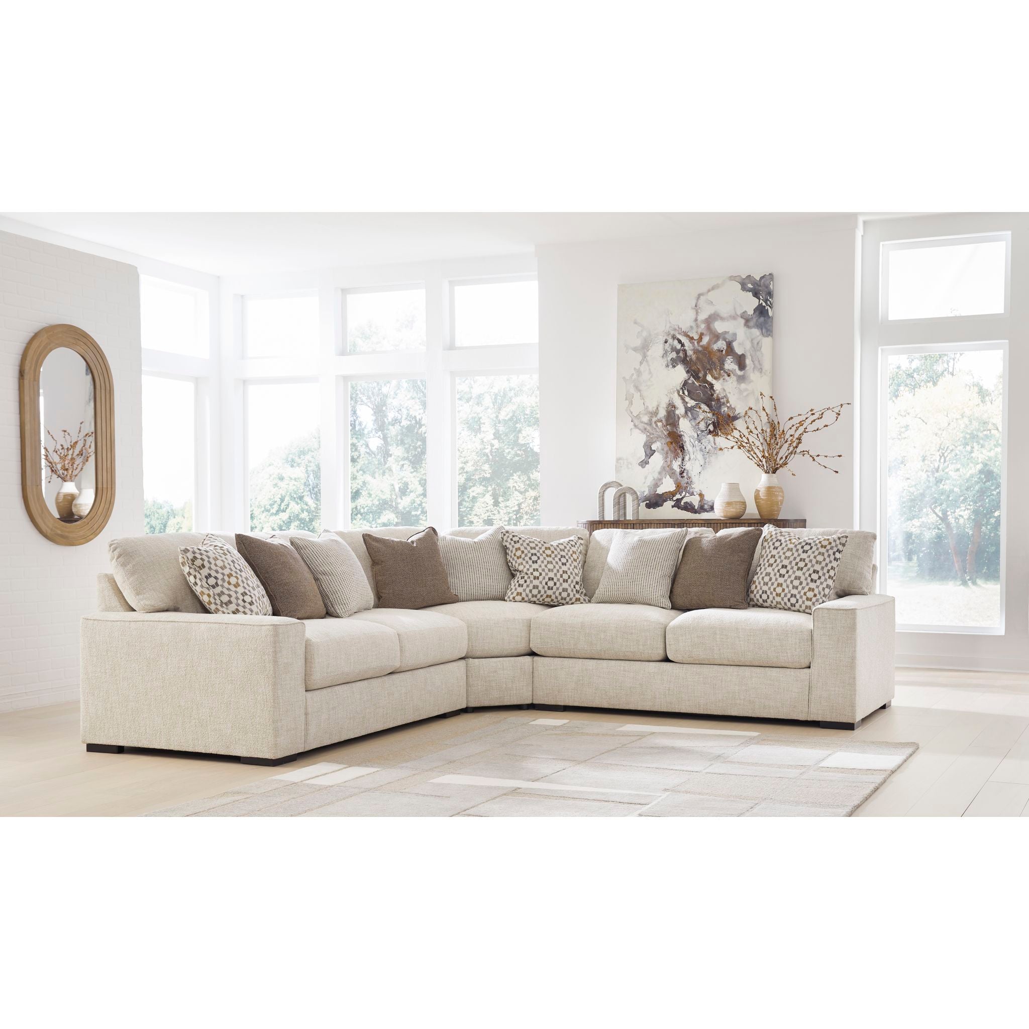 Abberson Exclusive 3-Piece Sectional Sofa Set - Modern L-Shaped Living Room Furniture for Small Spaces | Perfect for Apartments, Condos & Cozy Family Gatherings