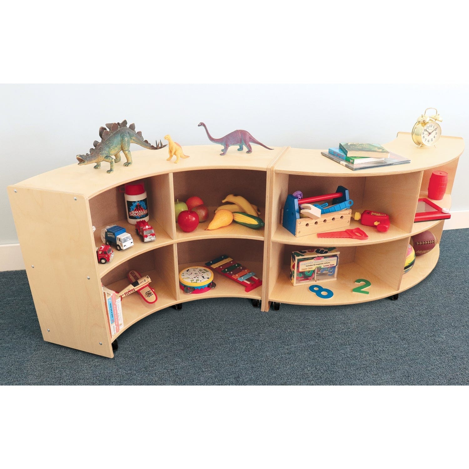 Curve Out Mobile Storage Cabinet - Portable Organizer for Home, Office & Garage - Perfect for Storing Tools, Toys & Supplies